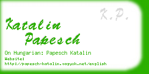 katalin papesch business card